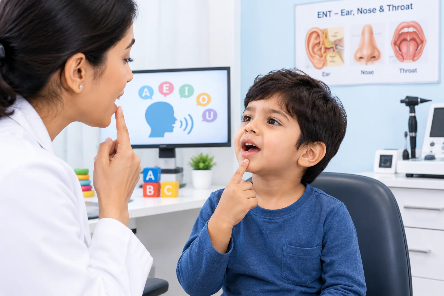 ENT evaluation for speech delay