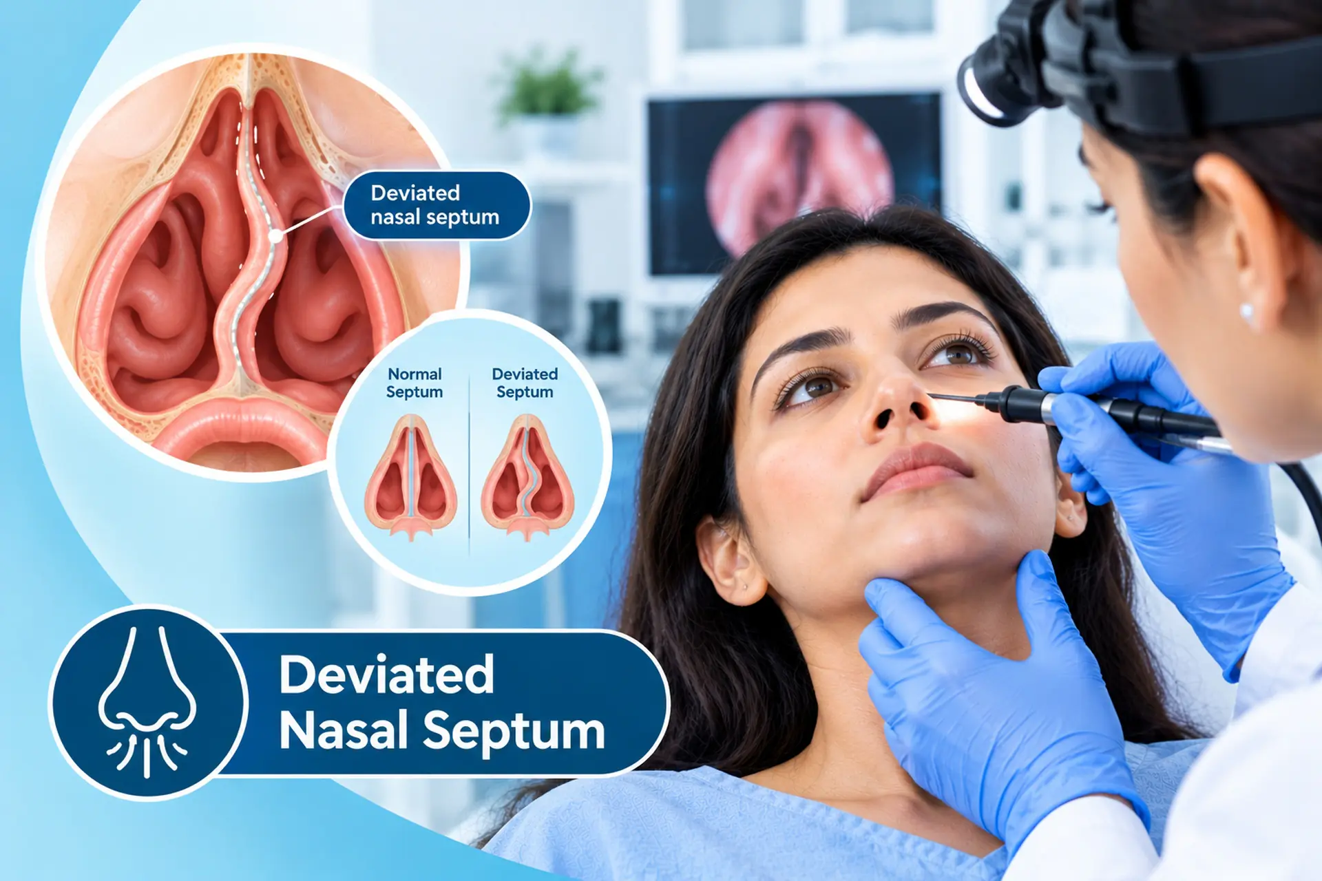 Deviated nasal septum correction
