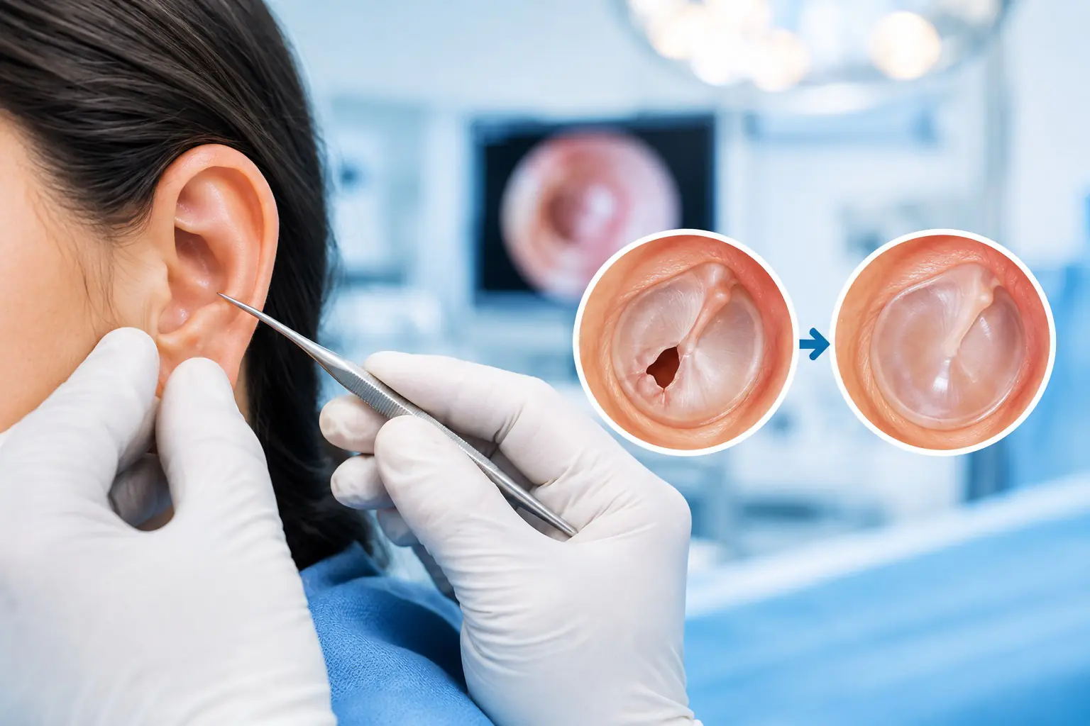 Myringoplasty and tympanoplasty